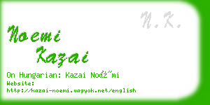noemi kazai business card